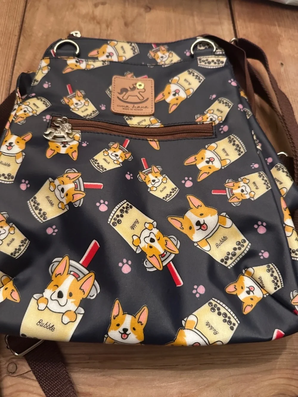 Uma Hana Boba Corgi Waterproof Convertible Multipurpose Backpack, Crossbody  Bag